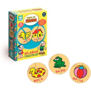 Imagem de Jogo Pedagógico Infantil Sílabas Turma Da Monica - Nig Brinquedos