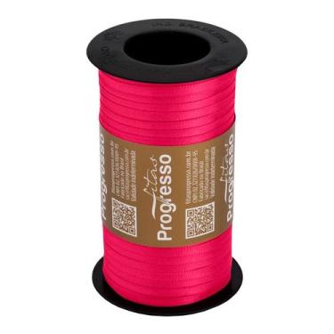 Imagem de Fita de Cetim Carretel T900/000 4mm - 100m Cor 2055 Rosa Amaranto  - 1