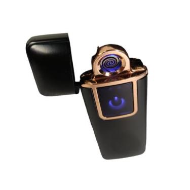 Imagem de Isqueiro eletrico bolso com entrada USB recarregavel Super Luxo Acende