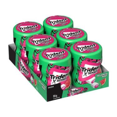 Imagem de Chiclete Trident X Senses Melância - Display de Garrafa 6 Unidades de 