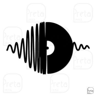 Imagem de Escultura de Parede Decorativo Musica Disco de Vinil 50x31cm - Linha P