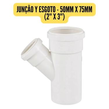 Imagem de Conexões de Esgoto 75mm 3" Branco/Cotovelo/Luva/Tee/Caps/Junção/Luva d
