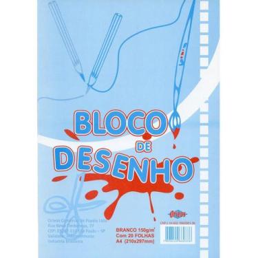 Imagem de Bloco de Desenho Branco Orieos A4 150g/m² - 20 Folhas