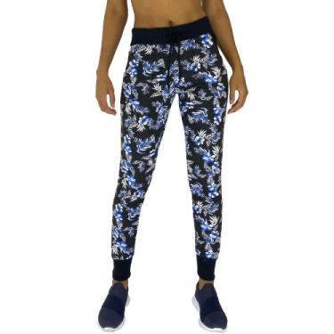 Imagem de Calça Feminina MXD Conceito Floral Azul Detalhado, Azul, Feminino, M