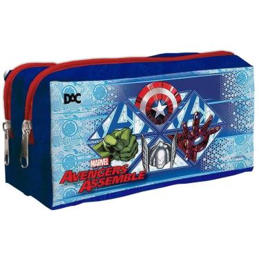Imagem de Estojo Duplo Escolar em Tecido Avengers 4753 - Dac
