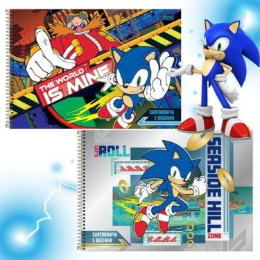 Imagem de Caderno de Desenho Cartografia Sonic 80fls - Foroni