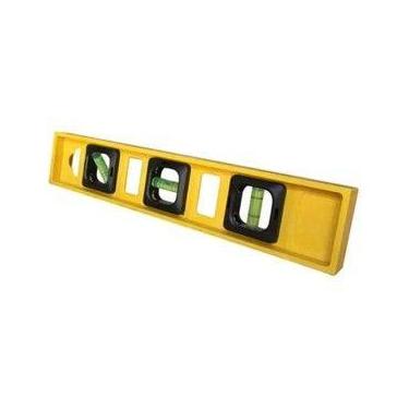 Imagem de Nível de mão profissional de plástico 3 bolhas 40cm pequeno - Mercado 