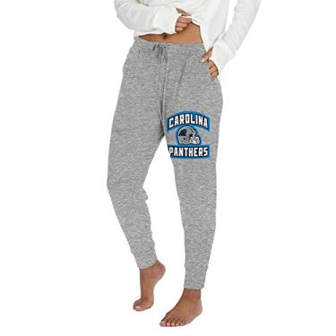Imagem de Calça jogger feminina oficialmente licenciada pela NFL Marled Gray Soft Jogger, Carolina Panthers, tamanho GG