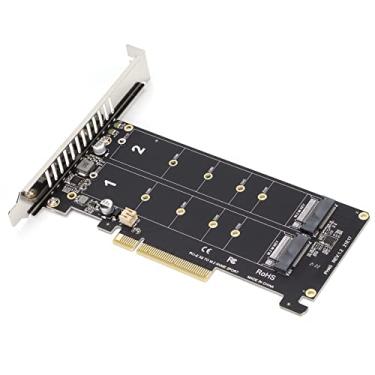 Imagem de Cartão adaptador duplo M.2 NVME PCIE 2 x 32Gbps Placa de expansão PCIE 3.0 PCIE 4.0 X16, M.2 SSD PCIE X8 M Key Hard Drive Converter Reader Express Adapter (ph45)