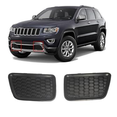 Imagem de sosega Par de Capas de Inserção de Gancho de Reboque Dianteiro Inferior Esquerdo Do Motorista e Direito Do Passageiro Da Frente Compatível com Jeep Grand Cherokee 2014 2015 2016