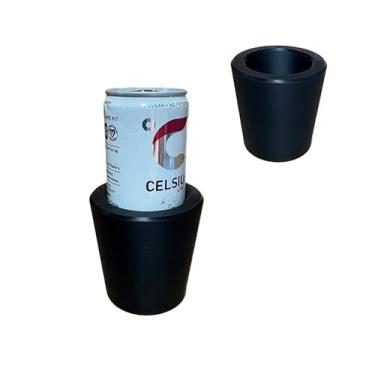 Imagem de Kimalab Adaptador de copo universal Slim Can Slim Cup 238.1 g/340.2 g Expansor Car Cup Holder serve para Red Bull Celsius Energy Drink Michelob White Claw Verdadeiramente preto (suporte único)