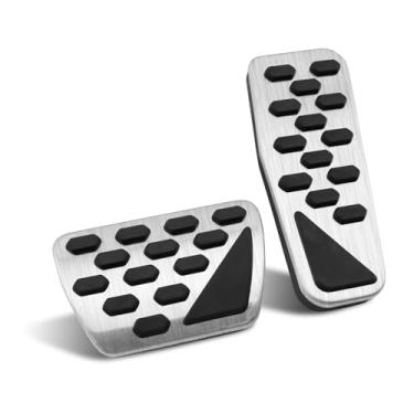 Imagem de GZJUNFUGJ Capa de pedal sem perfuração compatível com Jeep Wrangler JL 2018-2023, para Gladiator JT 2020-2023 acelerador a gás tampa do pedal de freio peças interiores