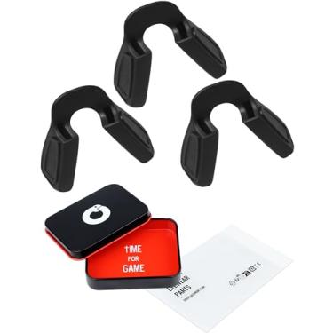 Imagem de OWORK 3 pares de protetores de nariz para óculos de sol de silicone ultra macio para Oakley Jawbreaker OO9290, Jawbreaker Asian Fit OO9270, kit de reposição para óculos antiderrapantes push-in, preto