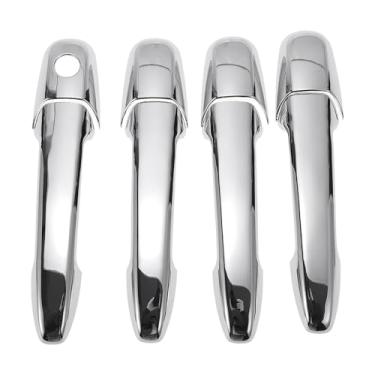 Imagem de Motoforti Acabamento da tampa da maçaneta da porta do carro, tampa do puxador da porta lateral, para Mazda 6 2003-2008, ABS prateado 1 conjunto