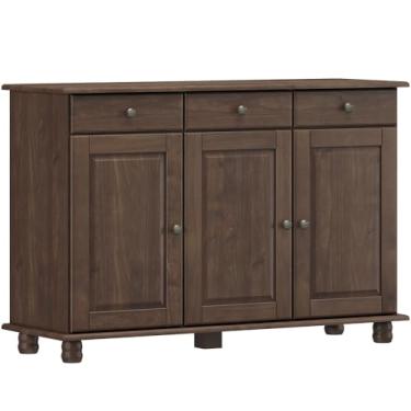 Imagem de Balcao Madeira Maciça 3 Portas 3 Gavetas 129 cm 8927 Cafe Milani Store