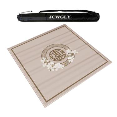 Imagem de Tapete De Mahjong Grande E Grosso Para Mesa, Capa De Mesa Antiderrapante Com Redução De Ruído Para Jogos De Tabuleiro De Cartas De Pôquer Mah Jong, Tapete De Jogo Fácil De Limpar(95x95 cm/37.4x37.4 in