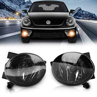 Imagem de TangMiGe Lâmpadas de neblina para Volkswagen Golf Hatchback/Wagon 2010-2015, Volkswagen Jetta Sedan / Wagom, Volkswagen Beetle, Volkswagen Eos, Premium VW Accessories, 1 par, lente fumê