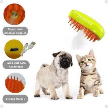 Imagem de Escova Para Cães E Gatos 3 Em 1, Escova Autolimpante A Vapor - Brush