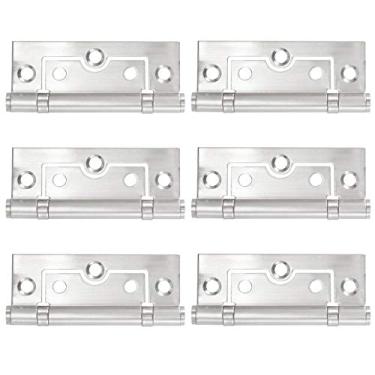 Imagem de Janela de Porta de Aço Inoxidável Janela de Porta Mudo de Dobradiças de Dobradiças Acessórios de Hardware para Portas Domésticas