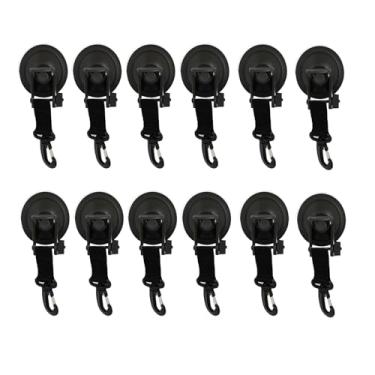 Imagem de Kit 12 Ventosa C/Gancho P/Fixar Tendas Barracas Camping Atividades ao Ar Livre