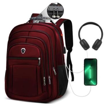 Imagem de Mochila Executiva Escolar Grande Espaço Notebook Cabo Fone de Ouvido e