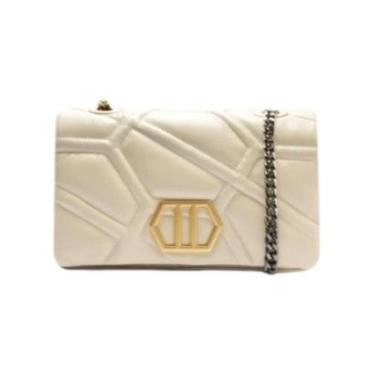 Imagem de Bolsa Feminina Arezzo Couro Tiracolo Emma Corrente Media Branco-Feminino