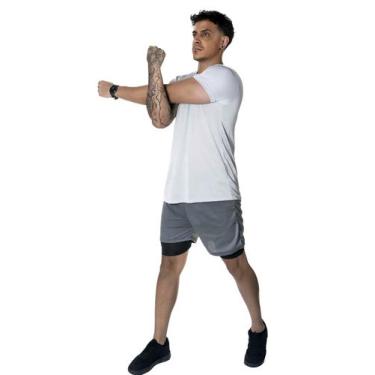 Imagem de Conjunto Fit Masculino Academia Masculina Camiseta Manga Curta Short d