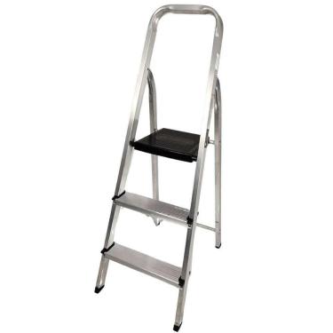 Imagem de Escada Doméstica 3 Degraus em Alumínio Até 120 KG EVE1023 EVALD
