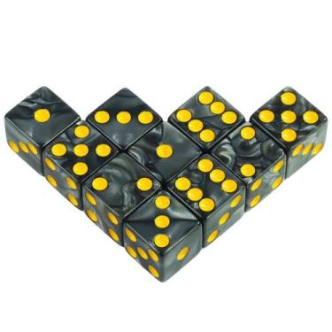 Imagem de Jogo de Dados de Mármore Acrílico para RPG e DND - 6 Faces (16mm), Pre