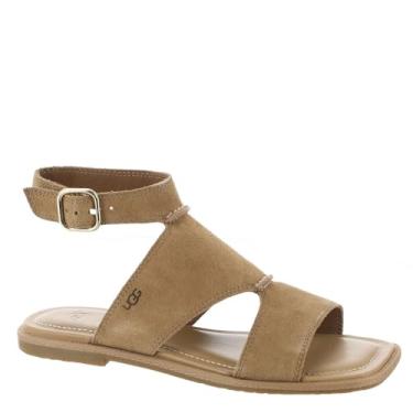 Imagem de UGG Sandália rasteira feminina Delray, Camurça castanha, 41