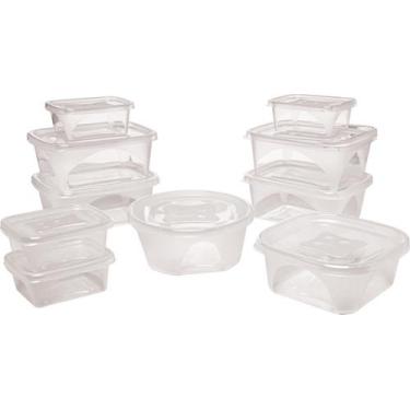 Imagem de Kit Jogo 10 Potes Organizadores Porta Mantimentos Cozinha Alimentos Ge