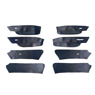 Imagem de Capa de couro com inserção de painel de apoio de braço de porta preta 8 peças para VW Golf MK7 2013-2018 4D