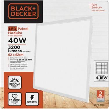 Imagem de Luminaria Led Embutir Quadrada 40W 6500K 62Cm B_D - BLACK & DECKER