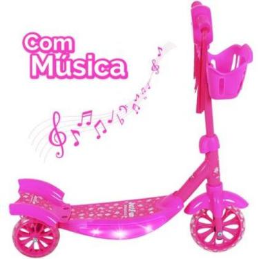 Imagem de Patinete 3 Rodas Infantil novo modelo, 3 em 1, Led musica e 3 rodas, c