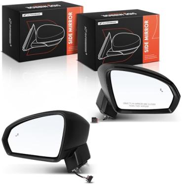 Imagem de A-Premium Par (2) espelhos retrovisores elétricos do lado do motorista e do passageiro - compatível com Volkswagen Taos 2022-2024 - Espelho retrovisor externo não aquecido dobrável manual texturizado