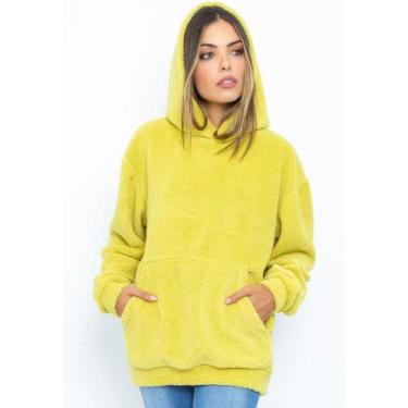 Imagem de Blusão Peludinho Feminino Le Julie, Amarelo, P