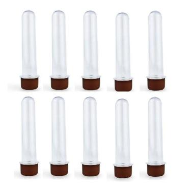 Imagem de Kit 30 Tubetes Marrom 12Cm Acrílico Para Personalizar Festa