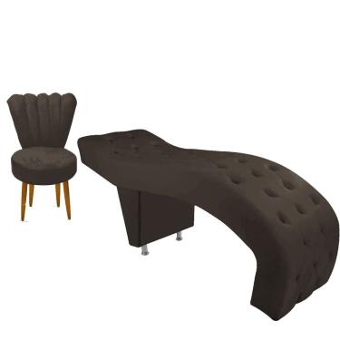 Imagem de Maca De Maquiagem E Estética Cadeira  Alicia Marrom