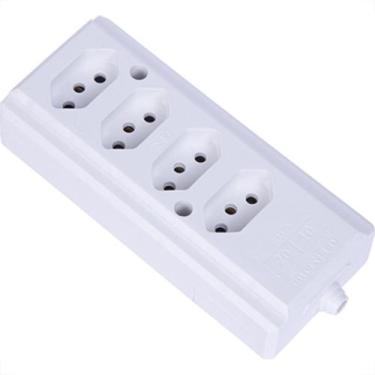 Imagem de Tomada Barra Intern.Quadrupla 2Polos+T 20A Branco - INTERNEED