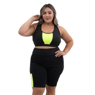 Imagem de Roupa  De Ginástica Academia Feminina  Short De Ginástica E top Tecido
