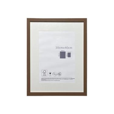Imagem de Porta Retrato Quadrado de Vidro com Paspatur Expositor para Fotos 30x40 Versátil para Parede ou Balcão Outlet dos Quadros (Tabaco)