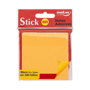 Imagem de Bloco Adesivo Molin Neon, Laranja