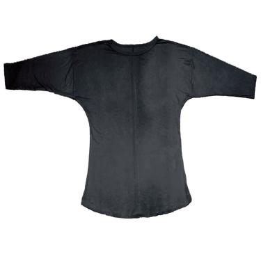 Imagem de Blusa Manga Longa Ampla Feminina Preta Basic+ Tamanho M