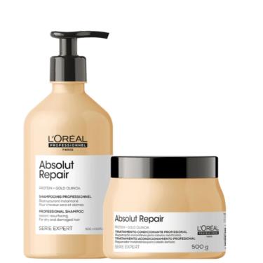 Imagem de Kit L'Oréal Professionnel Absolut Repair Gold Quinoa + Protein Instant Resurfacing Duo (2 Produtos)