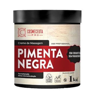 Imagem de Creme de Massagem Profissional cosmeceuta Vegano Pimenta Negra 1Kg