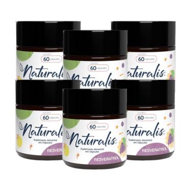 Imagem de Resveratrol Naturalis 60 Cápsulas Kit com 6 Potes