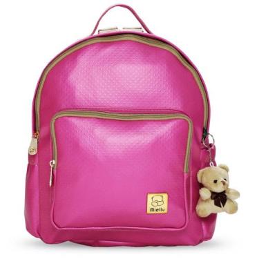 Imagem de Mochila Maternidade Bebe Miellu Pink Barbie + Ursinho - Miellu Bolsas