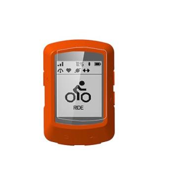 Imagem de Capa para iGPSPORT iGS520 sem fio bicicleta computador GPS, capa protetora de silicone macio WUNIAK portátil resistente a arranhões e choque com protetor de tela, laranja