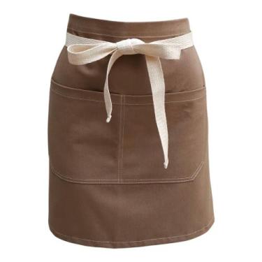 Imagem de Avental Saia Cintura Caqui Escuro Barista Chef Garçom Bar Restaurante 