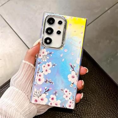 Imagem de Capa traseira rígida fosca para PC com flor de laser (para Samsung A35 5G/AH18)